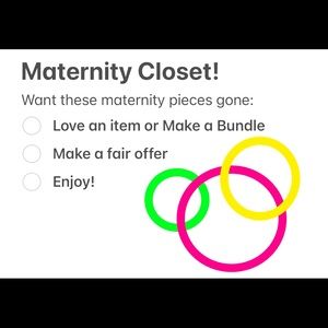 Hello! Visit my maternity pieces of closet